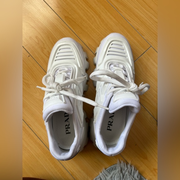 Prada White Cloudbust thunder fabric sneakers 37 - Picture 3 of 6